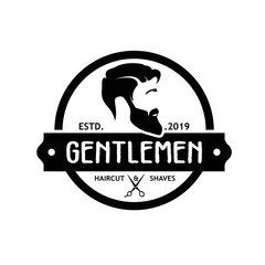 Obraz premium Barbershop logo template Vector