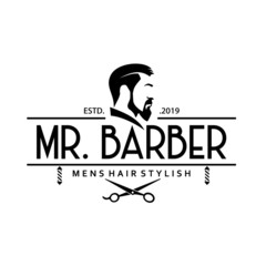 Barbershop logo template Vector