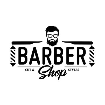 Barbershop logo template Vector
