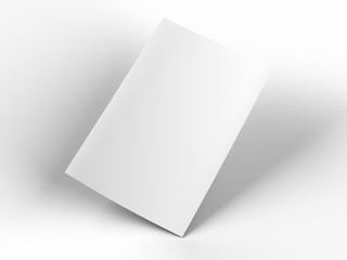 Empty paper sheet in A4 format - 3d illustration