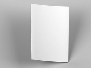 Empty paper sheet in A4 format - 3d illustration