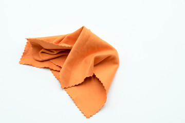 orange microfiber handkerchief for cleaning utensils