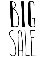 Big Sale. Vector design. Lettering. Discount offer.