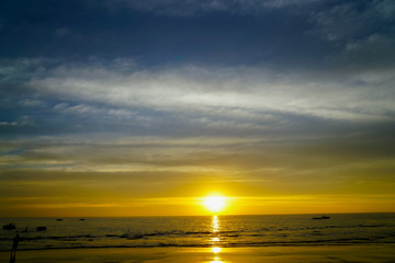 Sunset Sky Background on the beach in summer