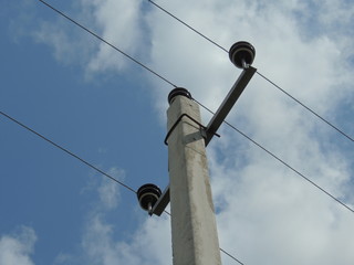 electric pole and wires
