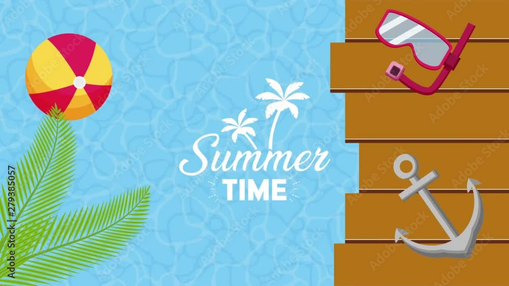 Poster summer time enjoy vacations