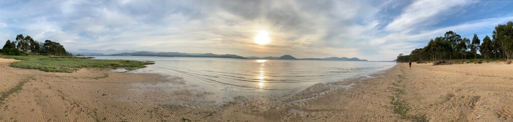 landscape with lake and clouds
