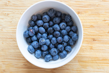 fresh blueberries in a bowl