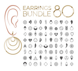vector designs of earring