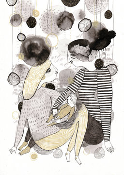 Couple with a baby