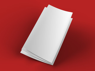 Empty paper sheets in A4 format - 3d illustration
