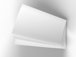 Empty paper sheets in A4 format - 3d illustration