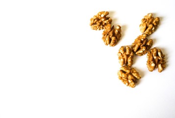 walnuts isolated on white background