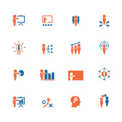 Fototapeta premium Business training icon set