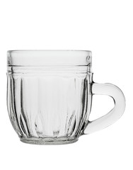 Empty beer mug isolated on white background.