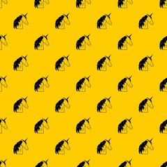 Unicorn pattern seamless vector repeat geometric yellow for any design