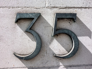 Written Wording in Distressed State Typography Found Number 35