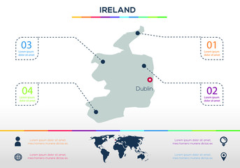 Ireland-info graphics elements Vector illustration