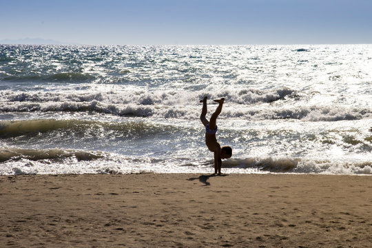 acrobata al mare