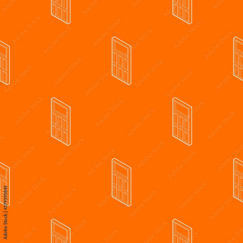 Poster door pattern vector orange for any web design best