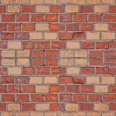 Fototapeta premium Seamless photo pattern of red broken bricks rhombus.