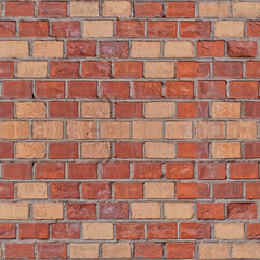 Seamless photo pattern of red broken bricks rhombus.