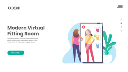 Virtual Fitting Room, Smart mirror, Shopping 