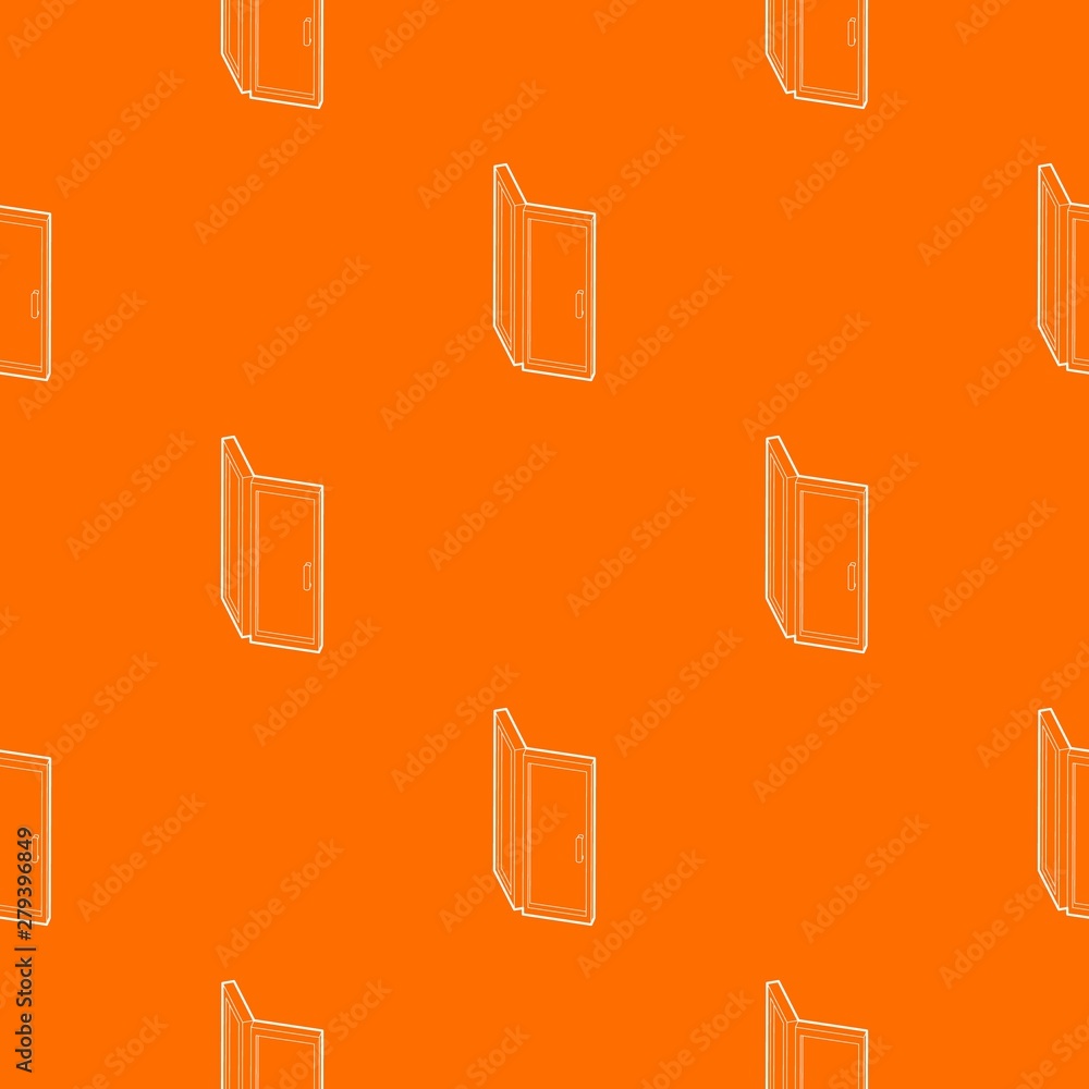 Poster door pattern vector orange for any web design best