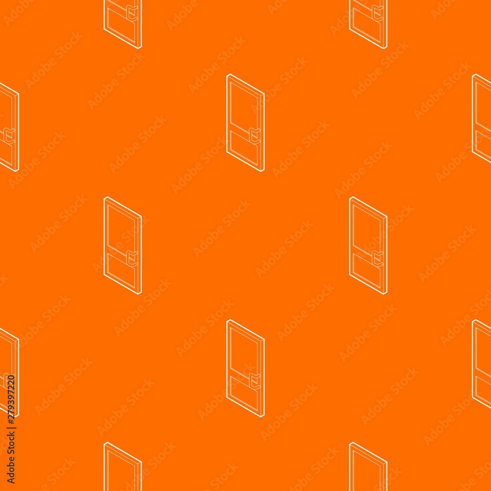 Poster door pattern vector orange for any web design best