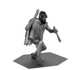 Obraz premium 3D rendering, warrior character, illustration