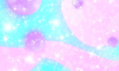 Fairy background. Unicorn pattern.
