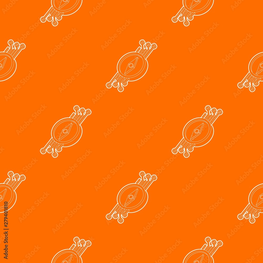 Poster compass pattern vector orange for any web design best