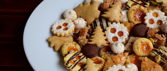 Weihnachtskekse - Plätzchen - Textur - Frohe Weihnachten