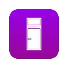 Wooden window icon digital purple for any design isolated on white vector illustration