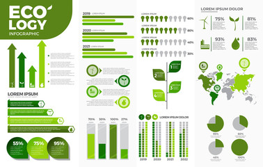 Green Ecology Infographic Templates. Infographic Bundle