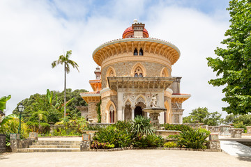 Palace Monserrat in Sintra, Portugal. building with exquisite Moorish architecture