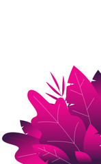 Naklejka premium Foliage Tropical Flyer or Card