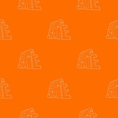Big sale lettering pattern vector orange for any web design best