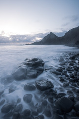 Spekes mill mouth beach devon england uk slow exposure 