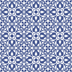 Vector seamless tiles background in portuguese, spanish, italian style. For wallpaper, backgrounds, decoration for your design, ceramic, page fill and more.