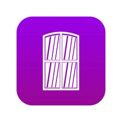 Wooden window icon digital purple for any design isolated on white vector illustration