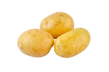 Potatoes isolated on white