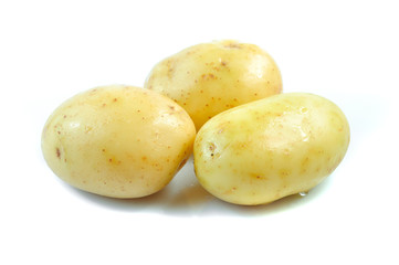 Potatoes isolated on white