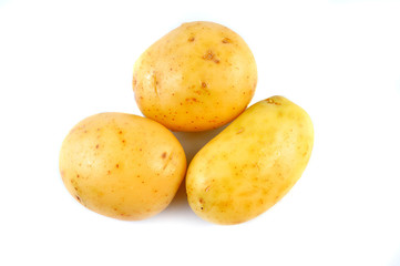 Potatoes isolated on white