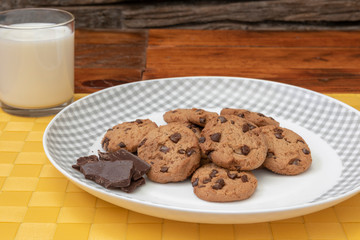 Galletas con chispas de chocolate
