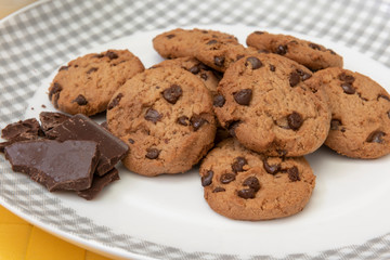 Galletas con chispas de chocolate