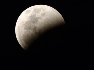 Luna Eclipse parcial BN