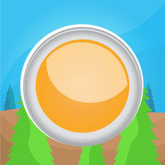 Circle button colored sphere switch center background middle round shaped Copy Space design Empty template text for Ad, promotion, poster, flyer, web banner, article