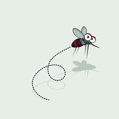 Flying Mosquito Vector, World Mosquito day, Malaria Day, dengue fever