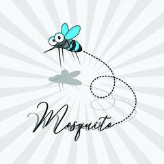 Flying Mosquito Vector, World Mosquito day, Malaria Day, dengue fever